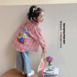 跨境女童衬衫春秋2026新款儿童秋装上衣小衫洋气时髦女孩秋季童装