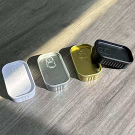 DIY铁盒创意周边收纳小铁盒罐头沙丁鱼可爱回形针盒子自制餐盒