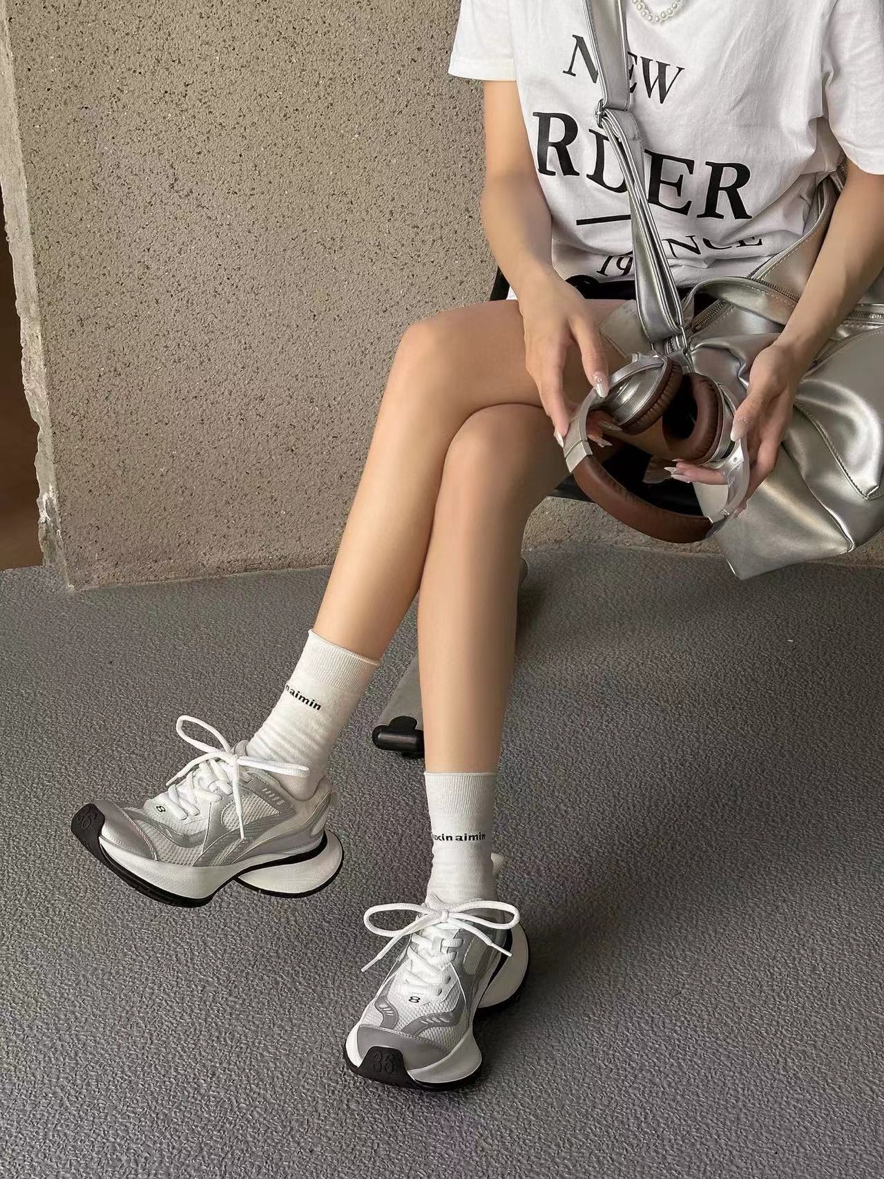 Men's And Women's Paris New Lace-Up Mesh Breathable Dad Shoes 13th Generation Distressed Low Top Casual Sports Shoes With Thick Sole Height Increasing_vogvips.com