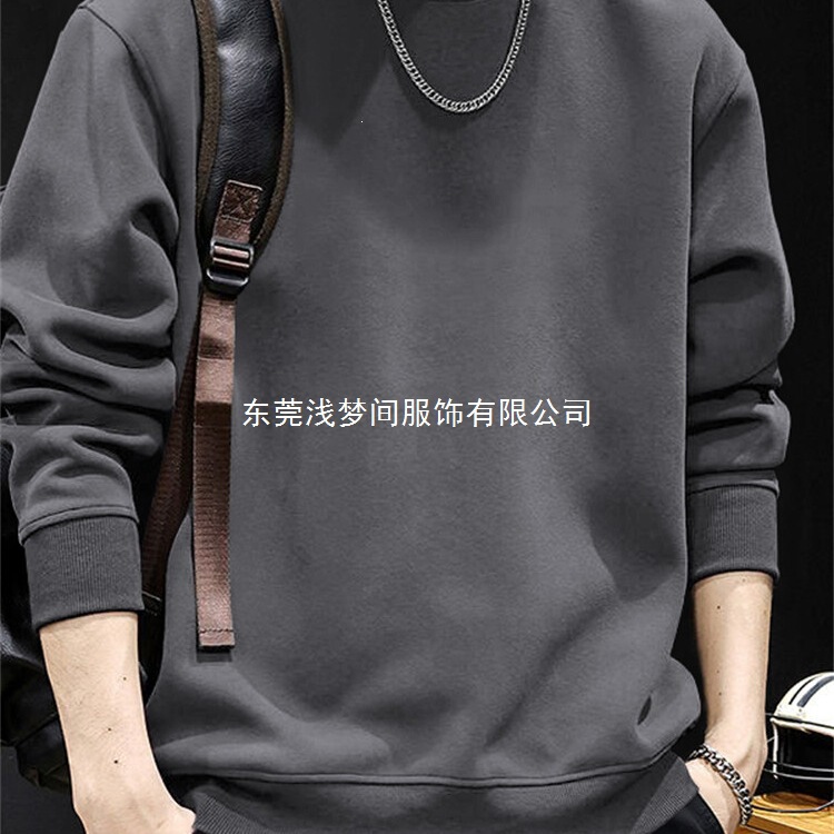 Jianmuji 440g fleece-lined, thick, round-neck heavyweight sweatshirt for men, autumn/winter, American-style trendy brand, loose fit, plus size outerwear Jianmuji 440g fleece-lined, thick, round-neck heavyweight sweatshirt for men, autumn/winter, American-style trendy brand, loose fit, plus size outerwear