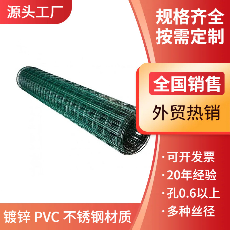 包塑电焊网 养殖建筑网片铁丝焊接网方格镀锌网片 不锈钢电焊网供