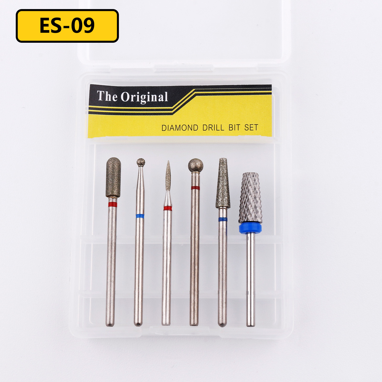 Juego de cabezales de pulido de diamante para uñas de estilo ruso 6 juegos de cabezales de pulido de piel exfoliante de pretratamiento de alta calidad en caja