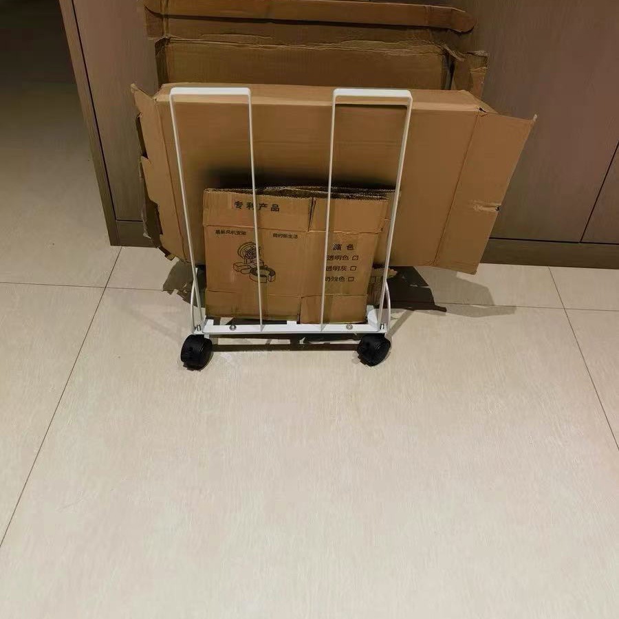 바퀴가 달린 이동식 상자 대용량 보관함 보관함 철제 카트 가정용 창고 종이 보관함