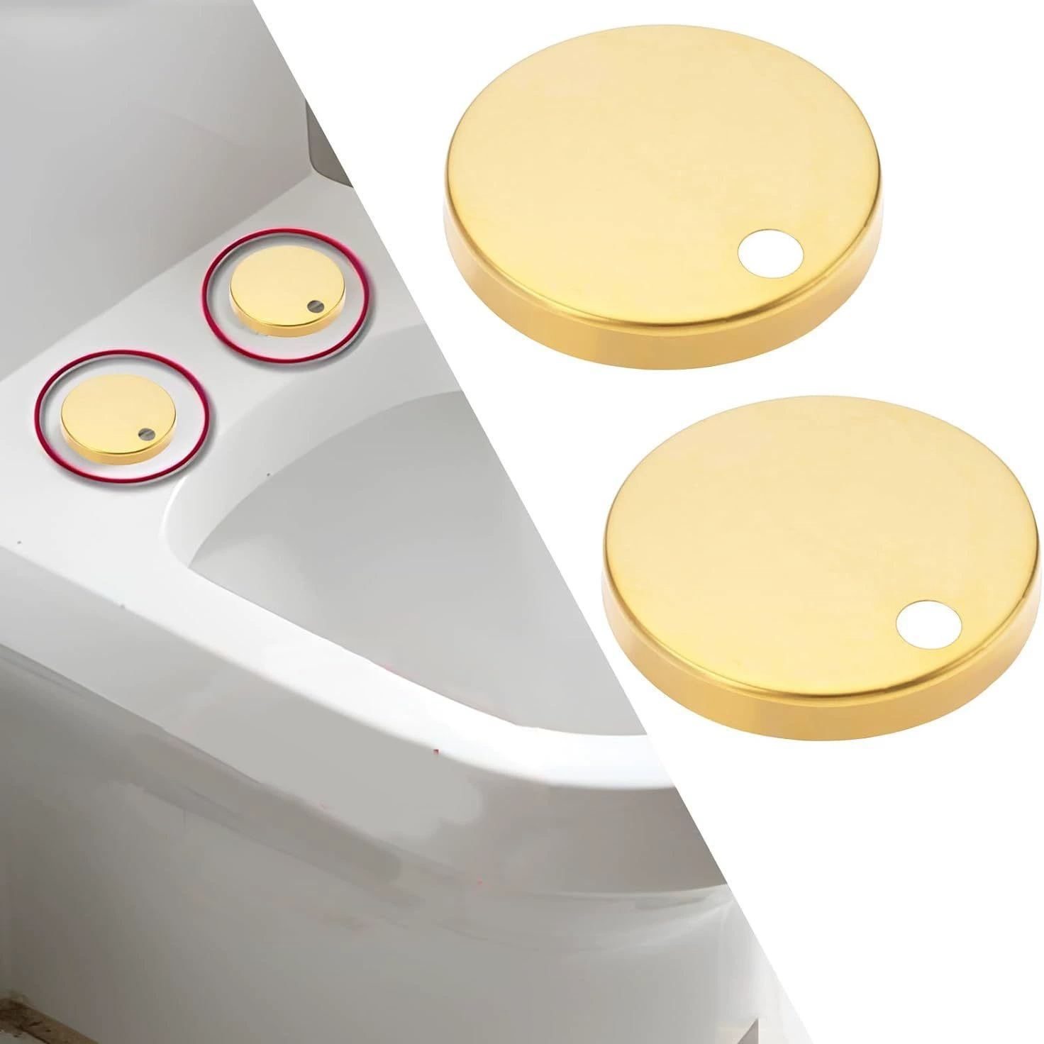 Золотая крышка унитаза Винтовая крышка унитаза Крышка унитаза Заменная шляпа декоративное кольцо фиксированной части туалета