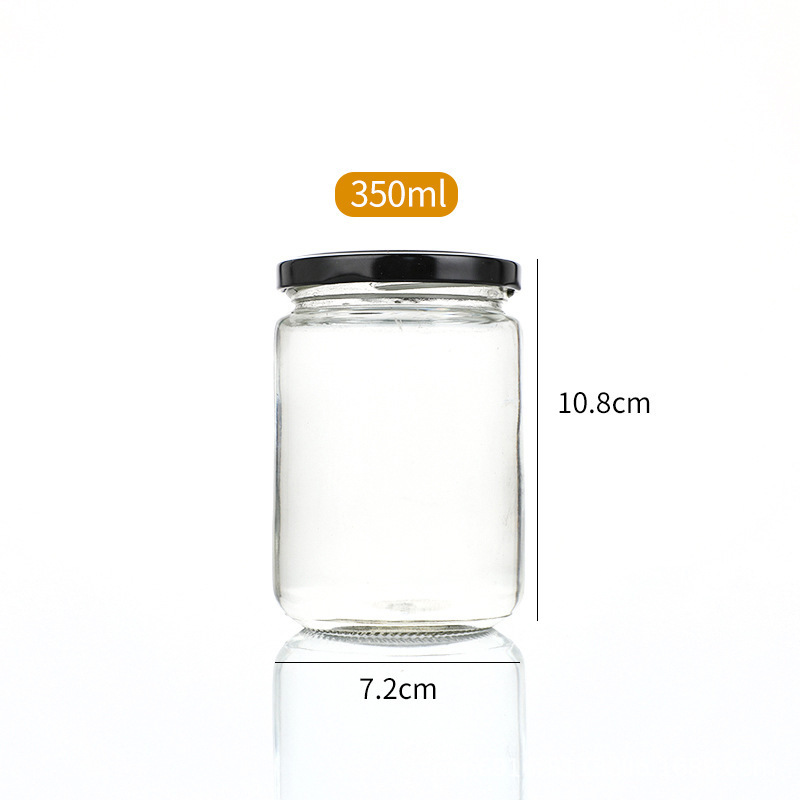源头批发现货圆形酱菜瓶燕窝鲜炖食品级加厚透明密封玻璃罐包装|undefined