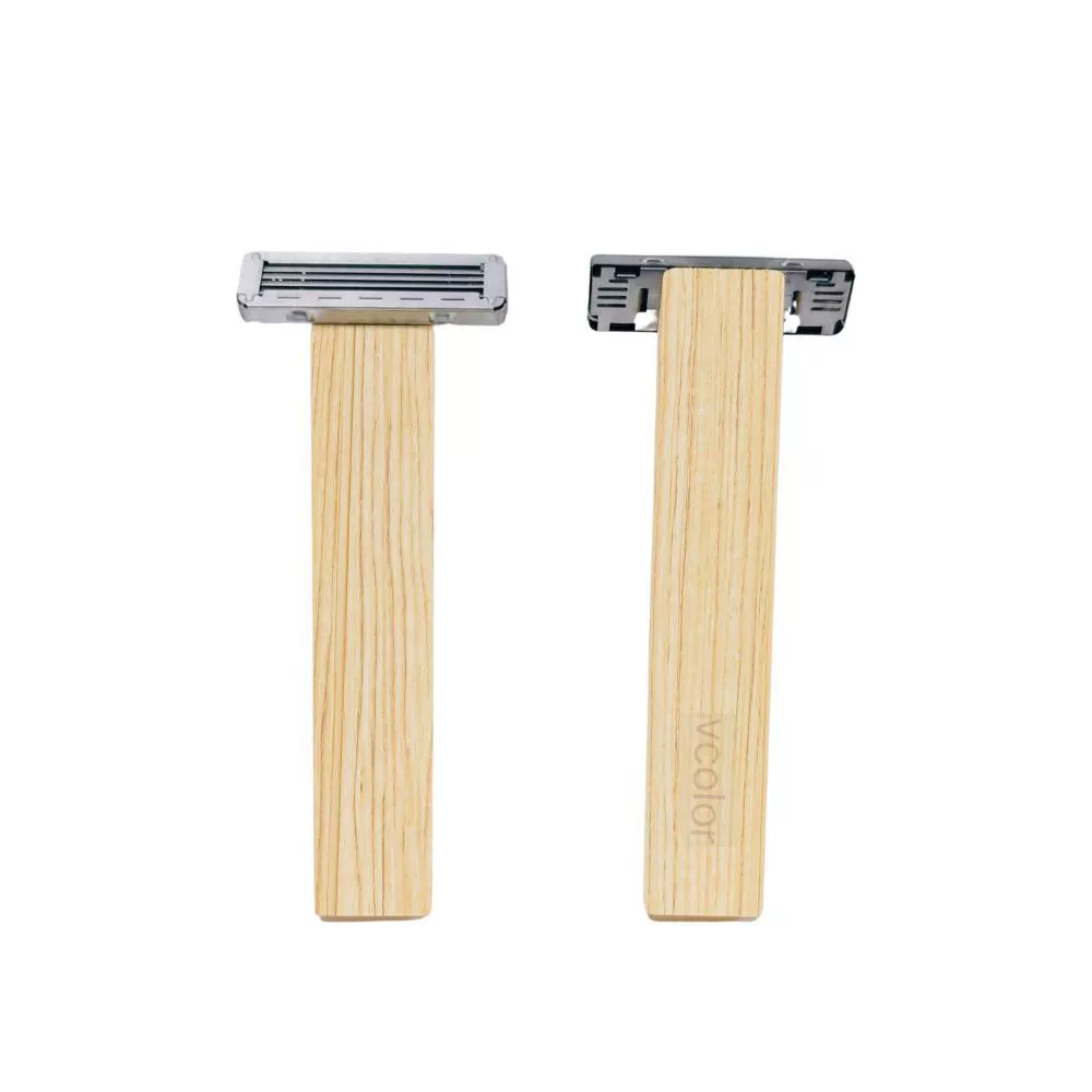 Weile bamboo handle plastic-free razor high-end hotel and homestay light manual shave