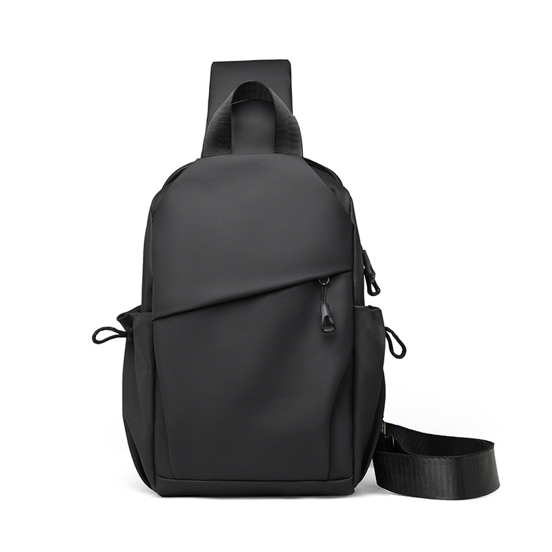Venta al por mayor de fábrica 2023 nuevo bolso de pecho de tela Oxford para hombre simple y versátil mochila diagonal de un solo hombro para viajes al aire libre