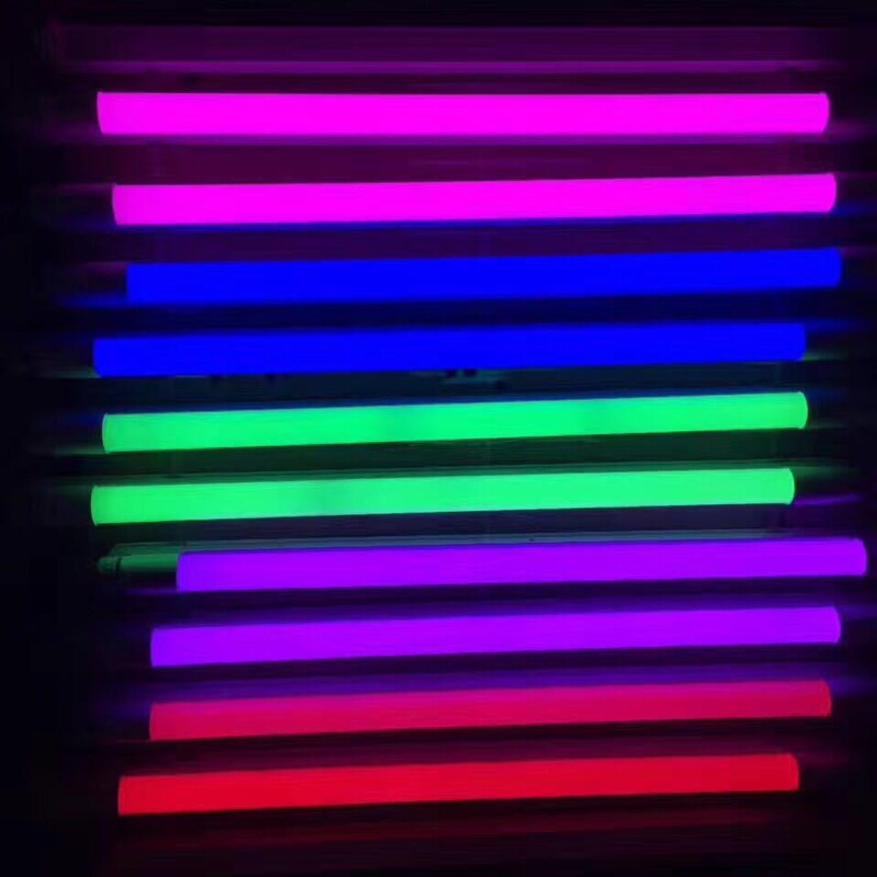 LEDT5 bracket lamp red blue yellow green purple color lamp integrated led fluorescent tube neon lamp