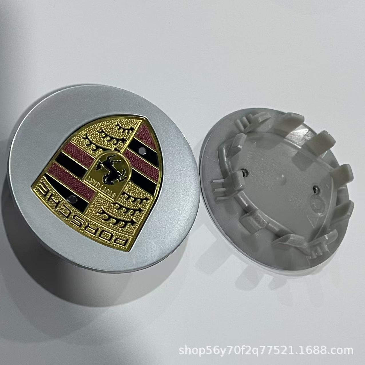 Suitable for Porsche Original Car Hub Cap Center Cap Various Series 76mm 65mm Elegant Black Bright Silver Matte Silver Gray Color