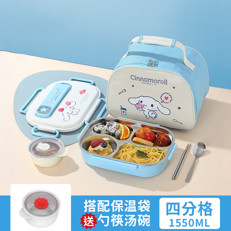食品级保温饭盒三丽鸥316不锈钢学生便当餐盒便携可微波加热餐盒|undefined