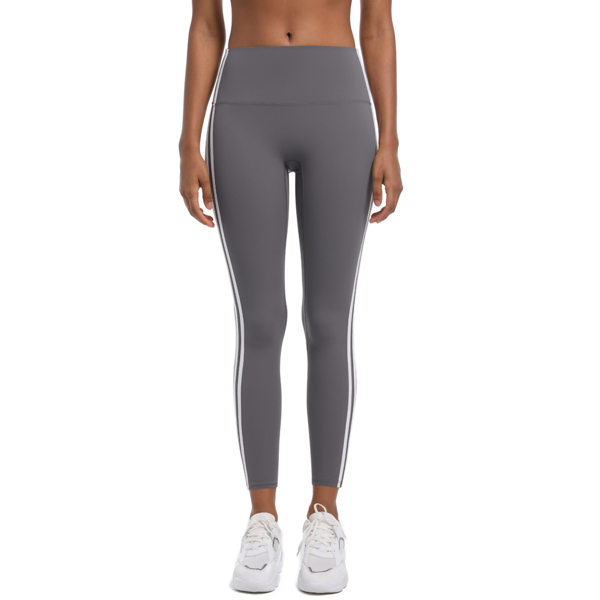 210g Weight Sleeveless Sleeve Length Nylon Fabric Type Short Top Length Leggings Pants Type Running, Sports Occasion Collarless Neckline Stripe Pattern Side Stripe Design Fitness, Sport Style Style Fitness Sport Style Stripe Nylon Collarless Side Stripe Active Bottoms Leggings 27