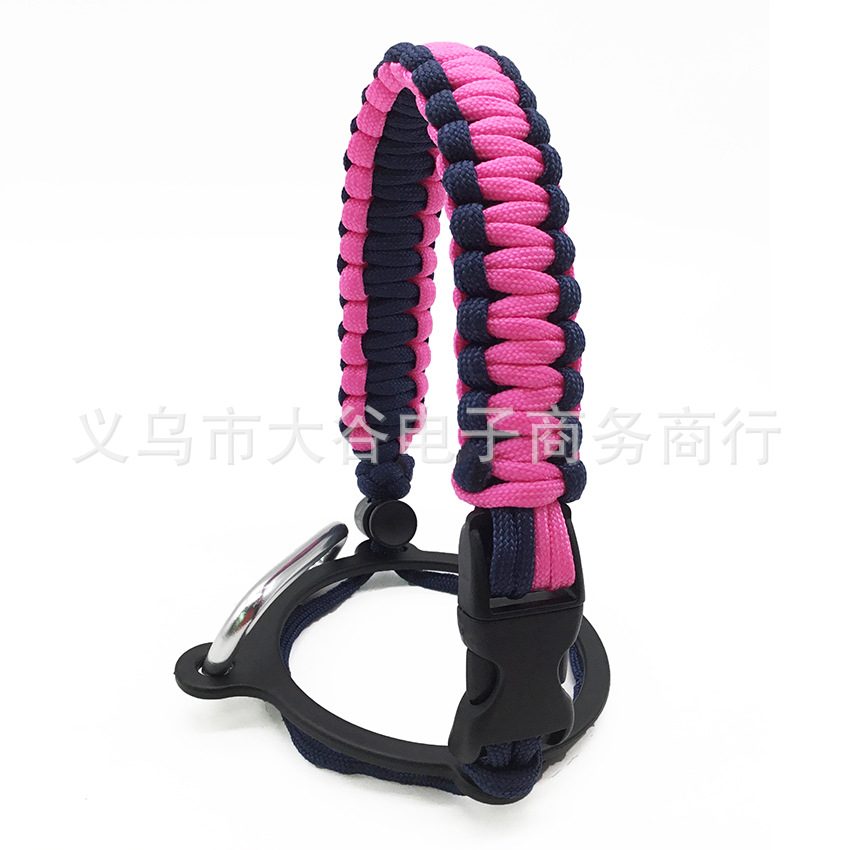 Amazon hidro frasco espacio olla llevar cuerda boca ancha taza de agua cuerda trenzada hervidor llevar cuerda portátil