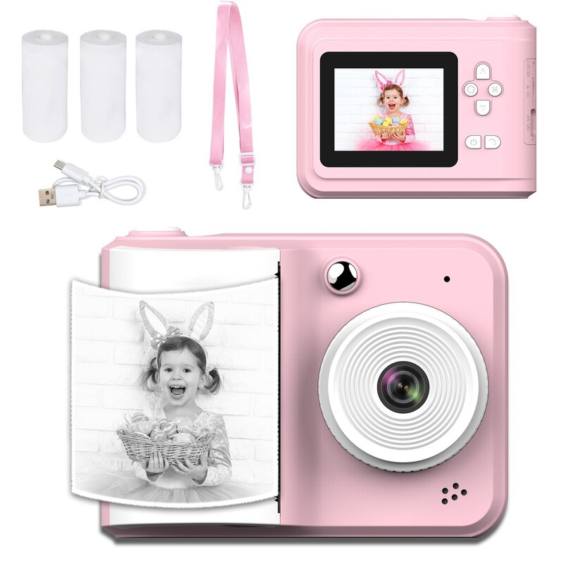 S7 Polaroid Kidsren's Digital Camera Cute Cartoon Mini Photo Printing Digital High-Definition Printing Camera