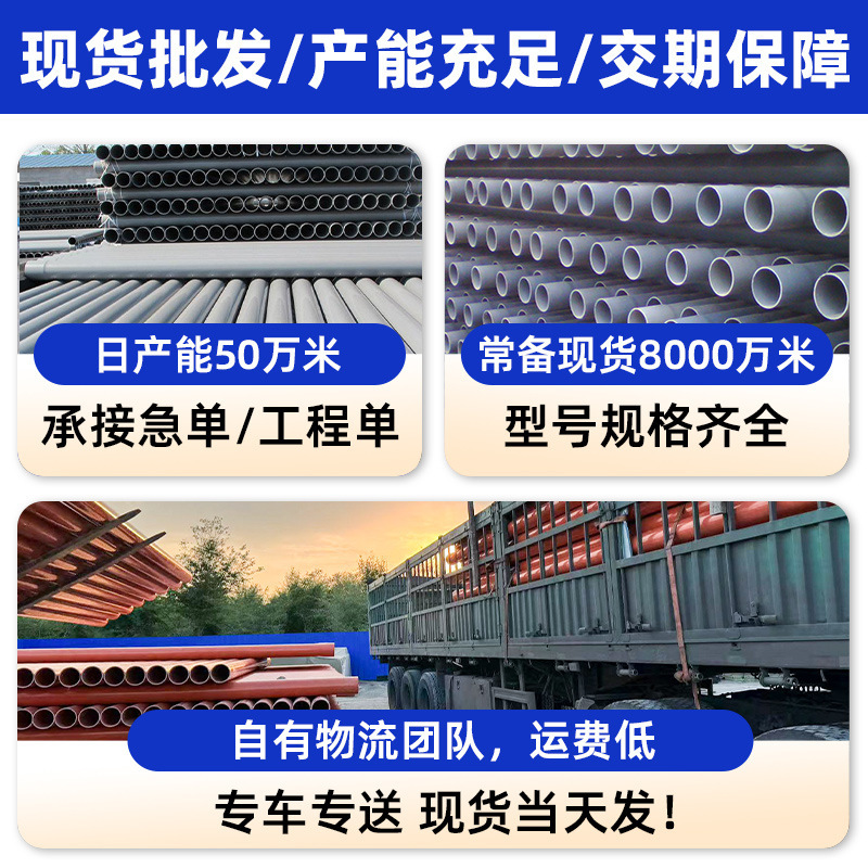 厂家供应pvc水管硬质给水管聚氯乙烯管道upvc管塑料空心管灌溉管|undefined
