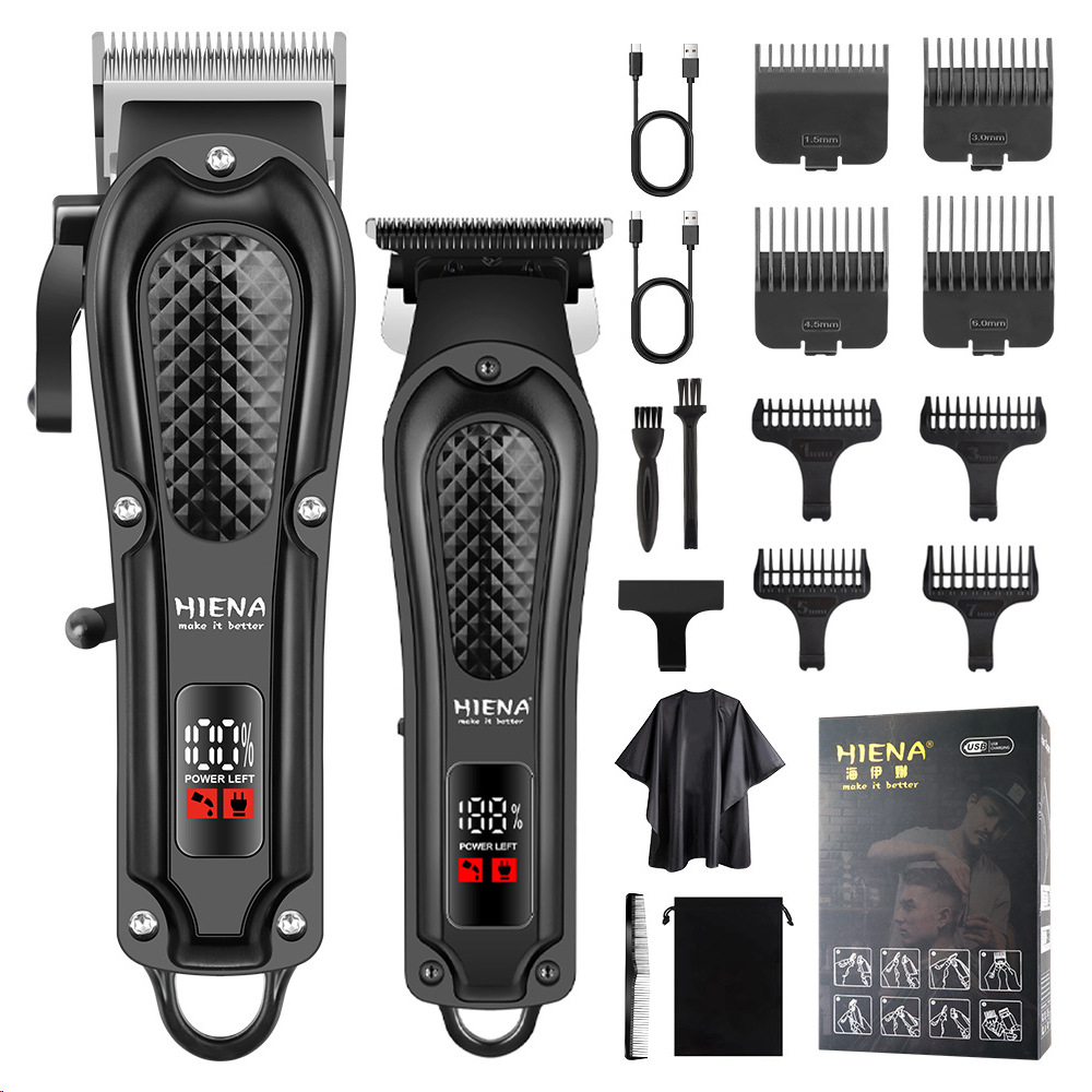 HIENA - cortador de pelo eléctrico conjunto de cabeza de afeitar retrógrado cabeza de aceite tallado cortador de pelo eléctrico cortador de pelo especial para salón de pelo