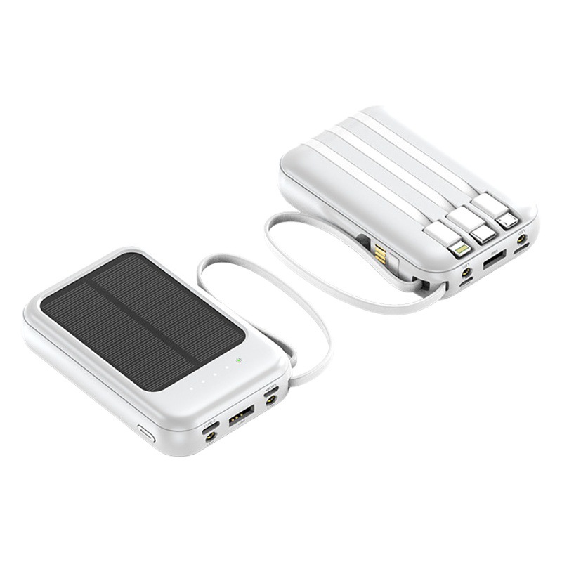 Al por Mayor viene con cuatro hilos 20000 mA banco de energía solar de gran capacidad de compartir mini portátil fuente de alimentación móvil