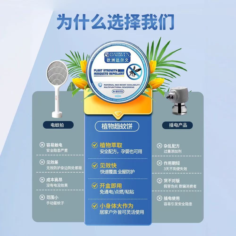 Plant-Derived Mosquito Repellent Cake for Home Use, Indoor Mosquito Repellent Magic Tool, Non-Toxic, Suitable for Pregnant Women and Infants, Long-Lasting Mosquito Repellent Incense