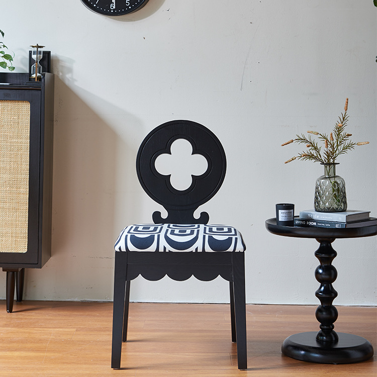 Mesa de comedor de hotel de caja de madera maciza cadena de restaurantes occidentales diseñadores de estilo antiguo asiento de tela de caña