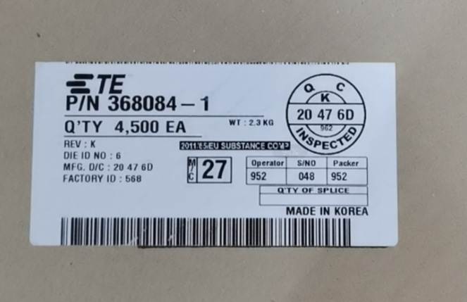 368084-1汽车连接器端子胶壳插件原装全新原装