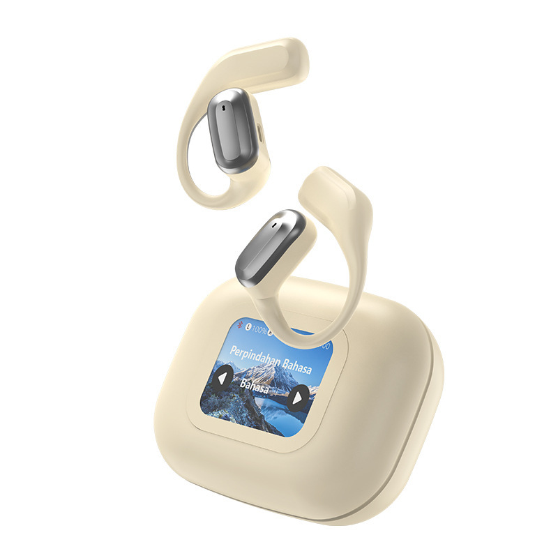 Ventas transfronterizas calientes AI traducción A16 pantalla de color inteligente ows auriculares Bluetooth no cuelgan auriculares super fábrica