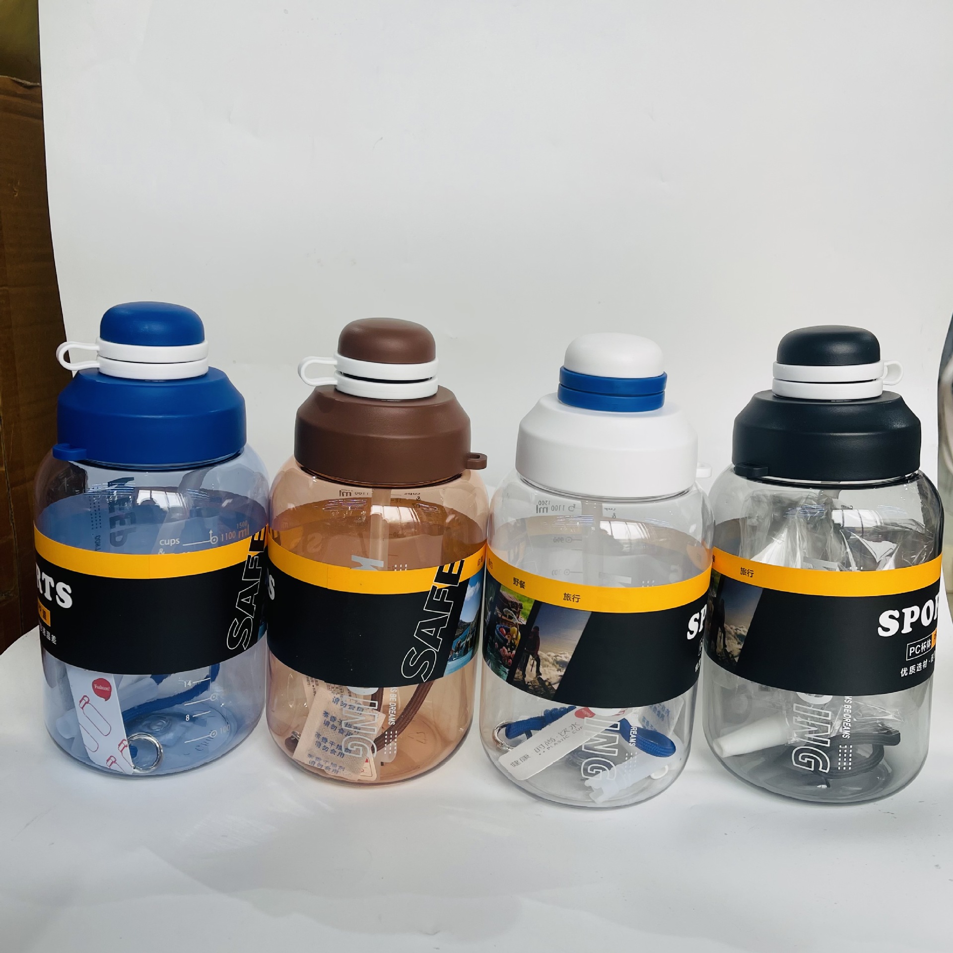 Baijia 5040 taza de plástico de gran capacidad taza de agua plástica al aire libre sitio de construcción taza de agua bebida doble taza de agua de plástico portátil fábrica