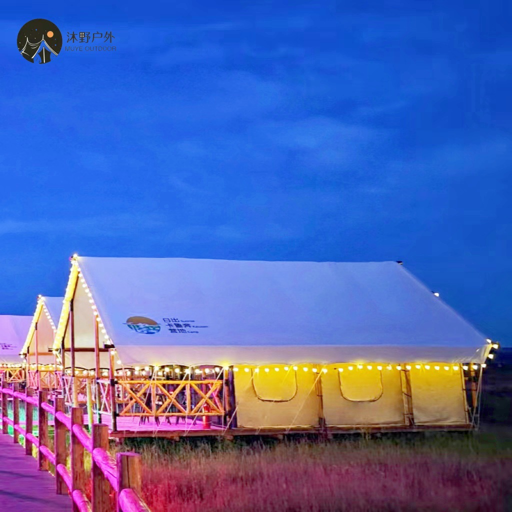 Muye al aire libre de alta gama alojamiento residencial camping tiendas de campaña lugares escénicos alojamiento ocio lujo ligero gran camping cabina de campamento comidas