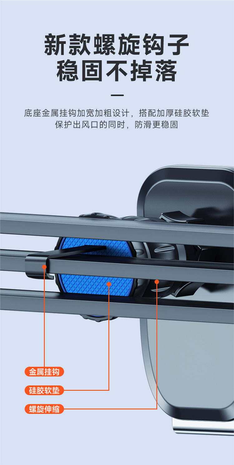 Mobile phone car bracket car navigation fixed gravity support frame horizontal and vertical air outlet car anti-shake multi-function