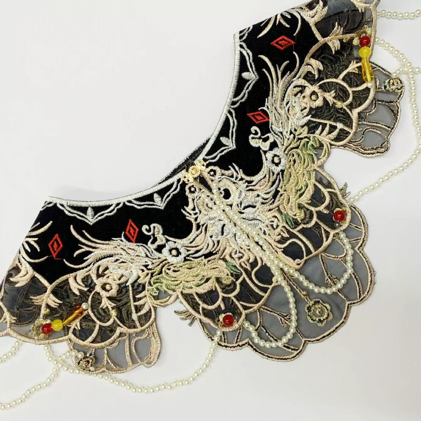 Collar, Hanfu, cloak for elementary school students, accessory, for students, Chinese style