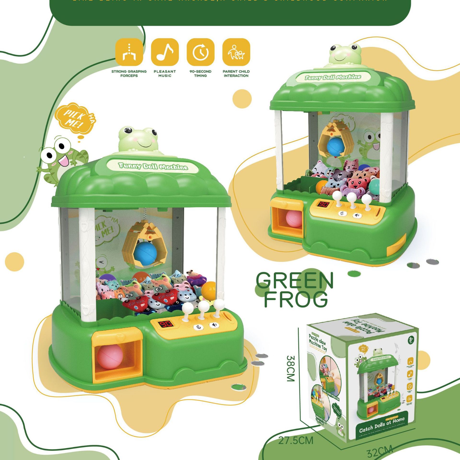 Tiktok mismo estilo muñeca clip de juguete pequeño clip eléctrico muñeca torcer máquina mini muñeca para niños máquina de captura