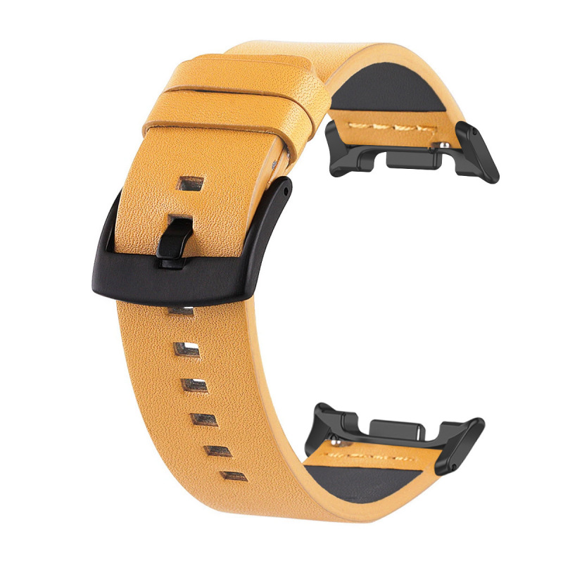 Suitable for Samsung Galaxy Watch 8/8 Classic Leather Watch with Metal Connector Leather Strap