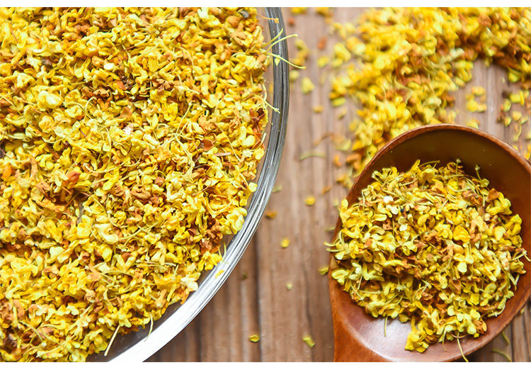 Premium Dried Osmanthus Flowers Gui Hua 500g Fragrant Herbal Tea for Brewing and Baking in use