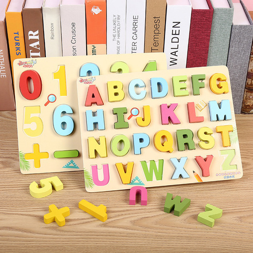 Danny's strange three-dimensional shape alphabet vegetable and animal cognitive board for infants and young children enlightenment three-dimensional puzzle toy