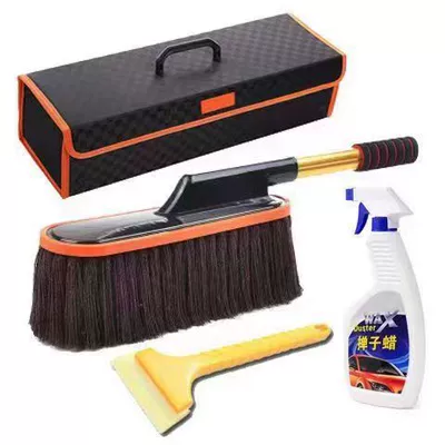 wash tool brush factory direct Car cleaning tools - brown-wax-brush-black-red-storage-box-duster-wax-snow-shovel