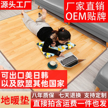 韩国碳晶地暖垫发热地毯家用移动暖脚地热垫客厅石墨烯电加热地毯