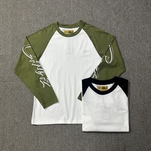 Cross-border exclusive for corteiz Alcatraz Island color matching long sleeve T-shirt 2024 new round neck cotton bottoming shirt