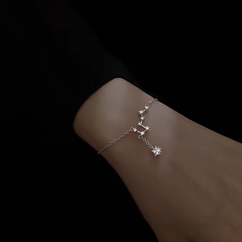 Fashion Simple Style Star Copper Tassel Metal Zircon Bracelets