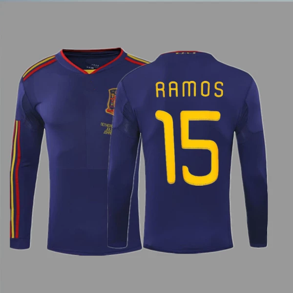 10 Spanish fans version long sleeves + printed No. 15