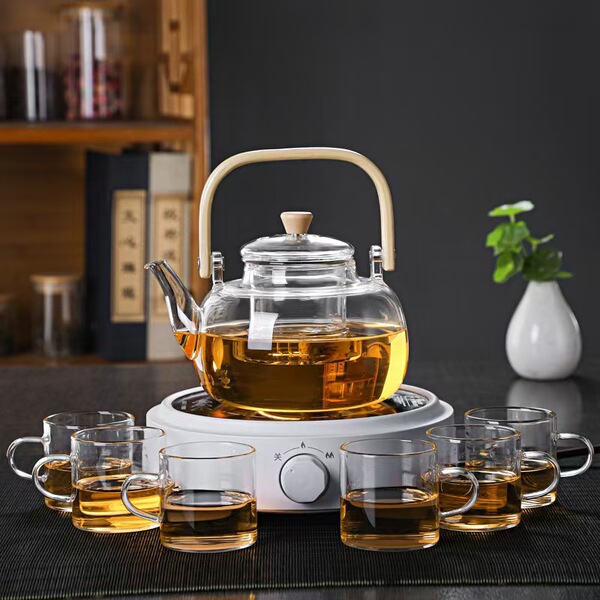Glass teapot for home use