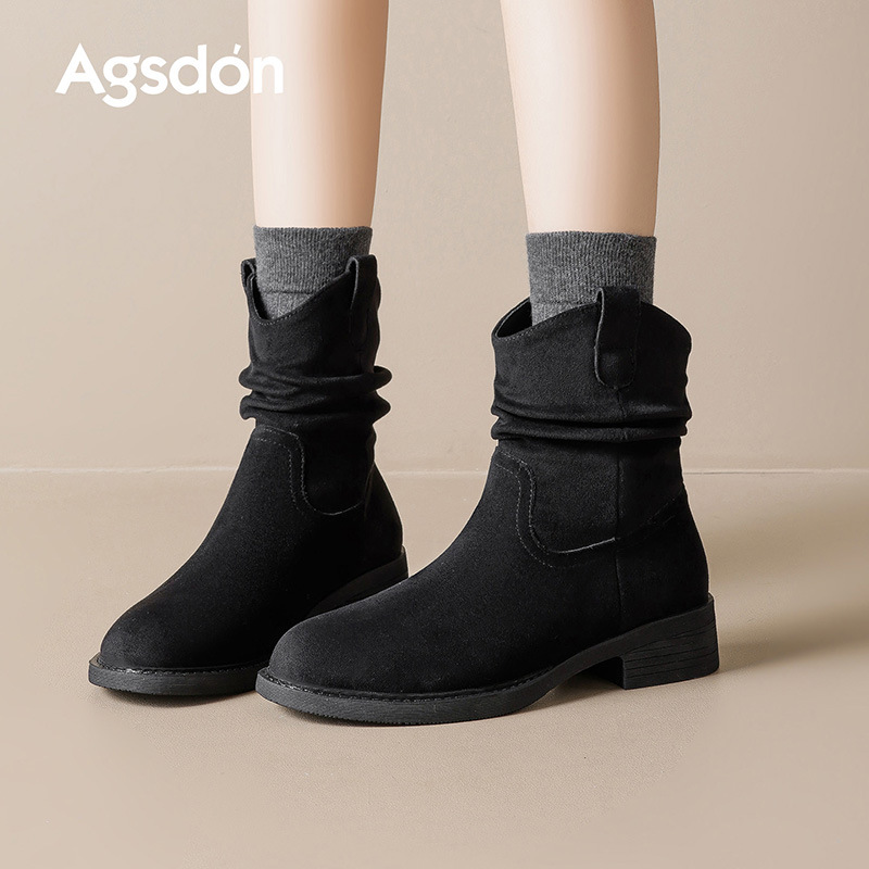 Botas cortas Denbocken 2026 nuevas botas de vaquero de invierno Meirard gigantescas