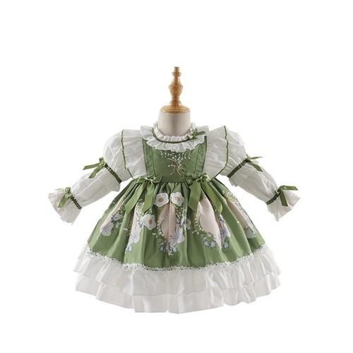 Branch Bloom Children's 2024 Spring New Girls' Clothing Lightweight Lolita Dress for Little Girls Lolita Dress