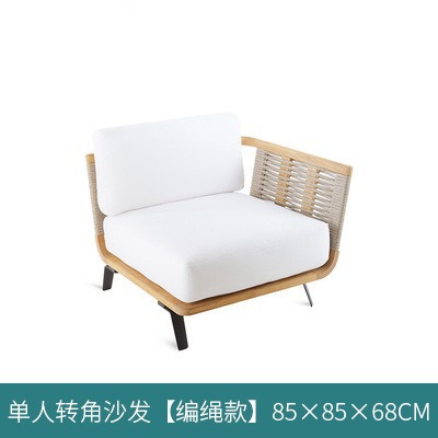 Fábrica personalizada sofá al aire libre patio teca caña sofá grupo villa caña sofá jardín ocio muebles al aire libre