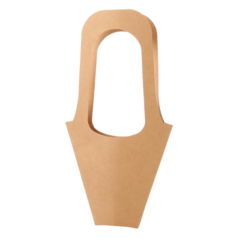 Корзина для цветов из крафт-бумаги, креативная подарочная сумка для цветов, высококачественная коробка для цветов, сумка-корзина для цветов, сделай сам