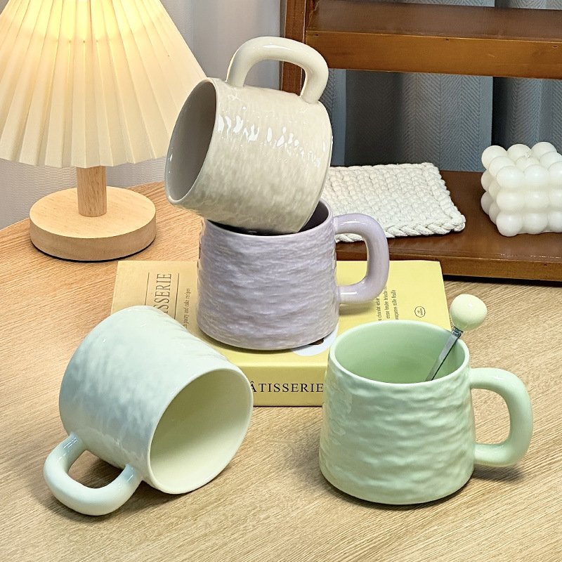 Taza de cerámica doméstica taza de agua taza de café de oficina taza de regalo de cumpleaños taza de desayuno de alto valor