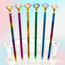 源头货厂家供应钻石彩色圆珠笔小圆球可爱的笔烫金杆大钻石笔