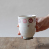 Japanese import ceramics, cup with glass