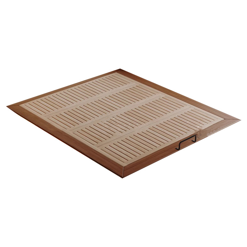 Cama flotante sin cabezal de cama 2024 nueva cama de costilla de hayale, cama de madera sólida de nuez, cama de cama de borde pequeño