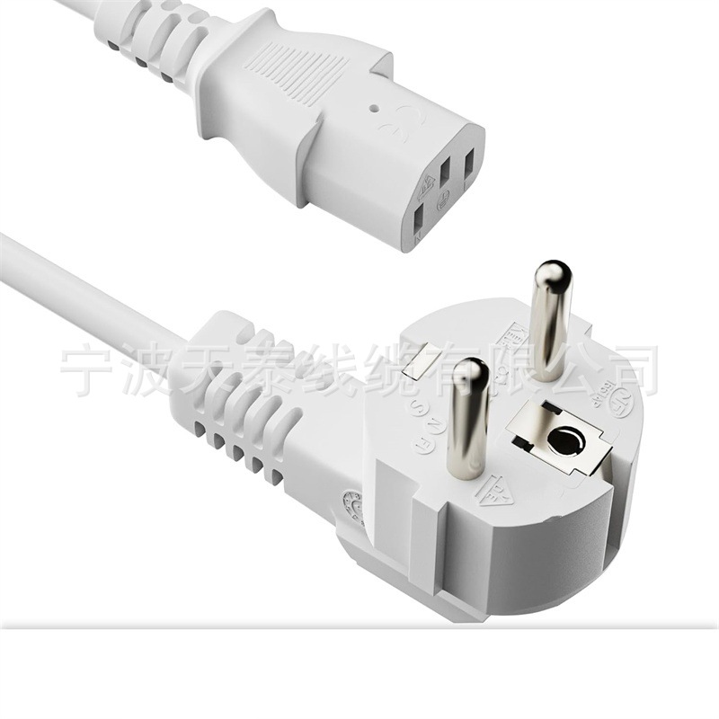 带锁ECC13转C14插头电源线 厂家供应 欧规 插头线