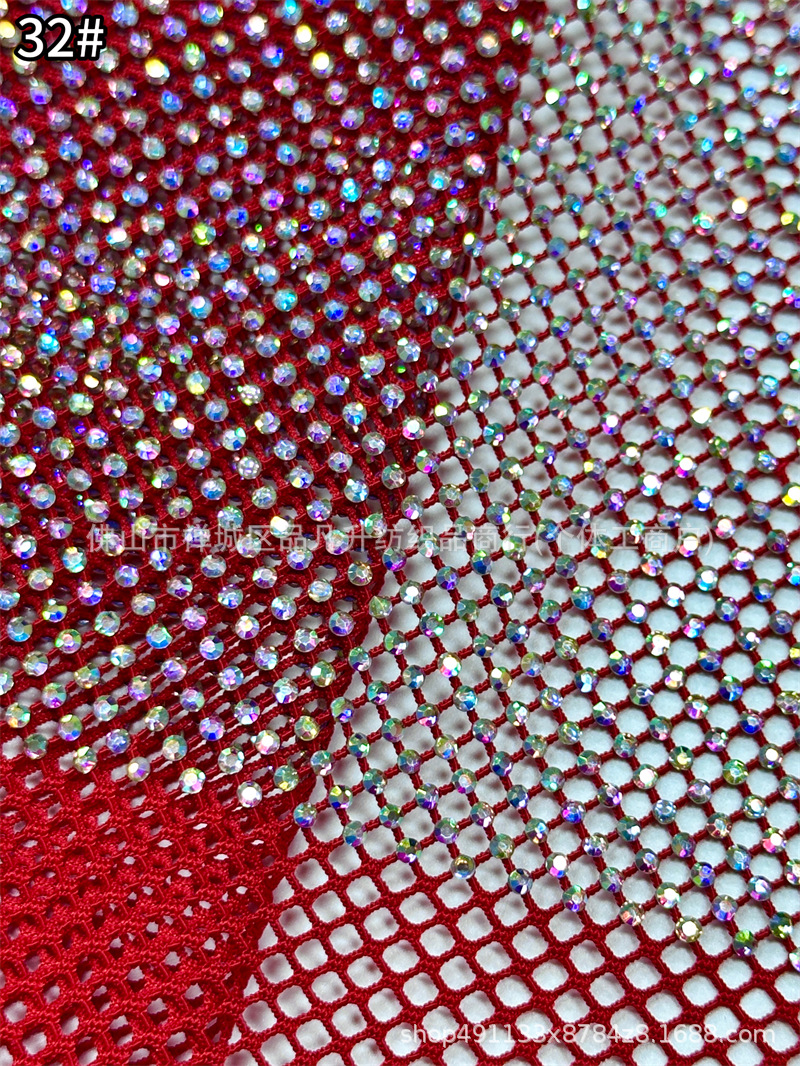 Fabricantes de tela de diamante caliente de alta densidad de 6 imitación de diamante australiano moda cena espectáculo de fiesta vestido de tela