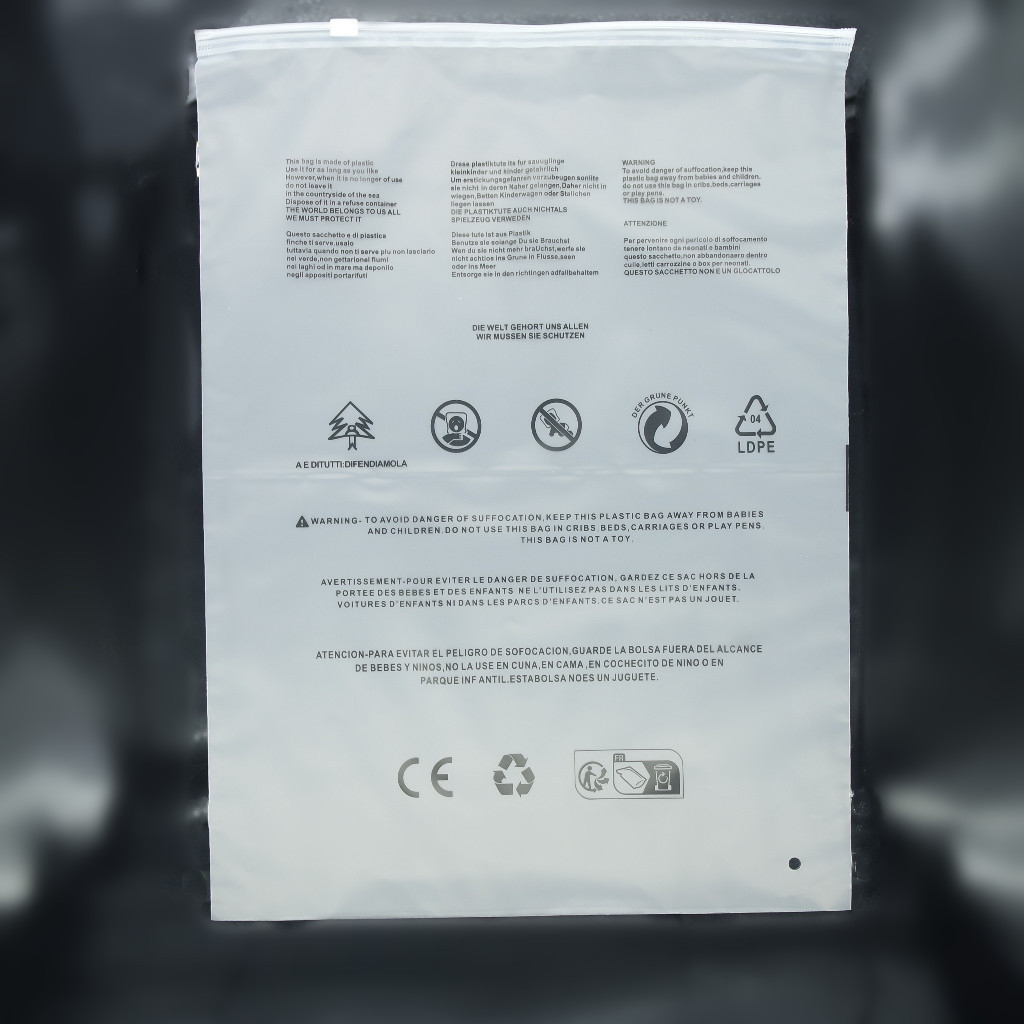 14 silk new version of the warning on one side transparent side frosted 25*30