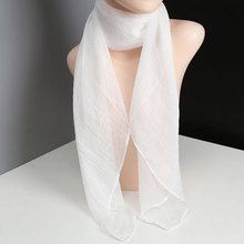 韩系围巾女夏季小方巾色围脖薄款雪纺领巾百搭款正方形装饰丝巾